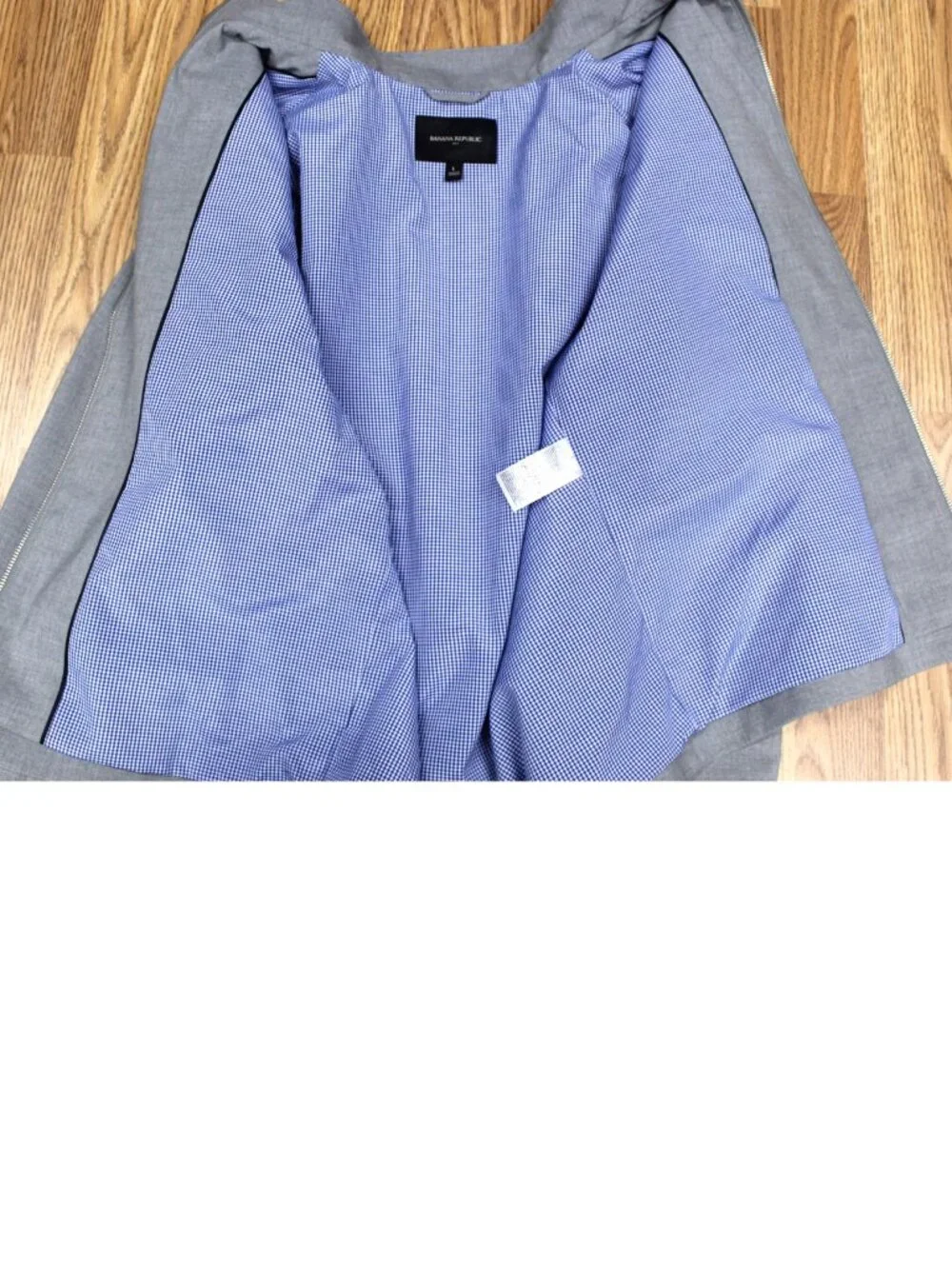 BANANA REPUBLIC CASUAL JACKET POLY/VISCOSE GRAY Sz LARGE, L